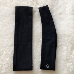 lululemon athletica black headband & NIKE black headband - O/S